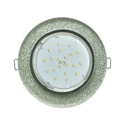 Встраиваемый светильник Ecola GX53 H4 5310 Glass хром/серебряный блеск FS53RNECH