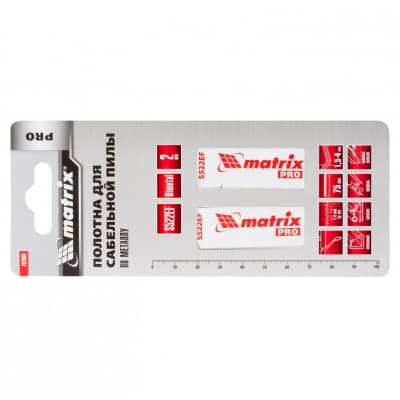 Полотна по металлу для сабельной пилы S522EF 75/1,4 мм, Bimetal, 2 шт, Pro Matrix 782008