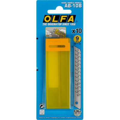Лезвия сегментированные OLFA 9 х 80 х 0.38 мм OL-AB-10B