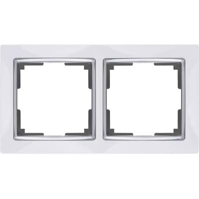 Рамка на 2 поста Werkel Snabb WL03-Frame-02-white белый 4690389046117