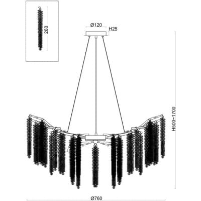 Подвесная люстра Freya Mineral FR1010PL-10G