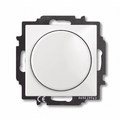 Светорегулятор поворотно-нажимной 60-400 Вт для л/н ABB BJB Basic 55 Белый