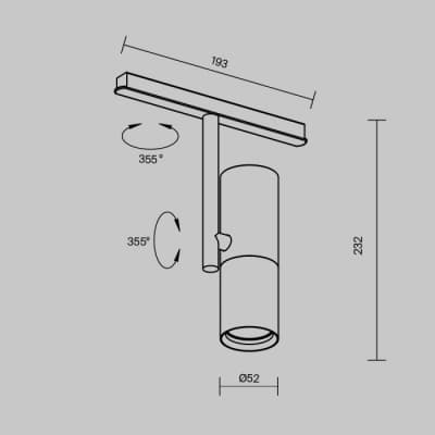 Трековый светильник Maytoni Elti TR005-4-12W-DS-B