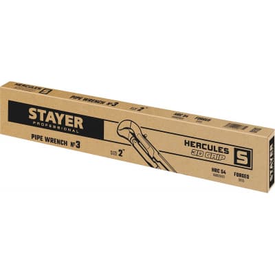 STAYER HERCULES-S, №3, ключ трубный, изогнутые губки 27311-3_z01