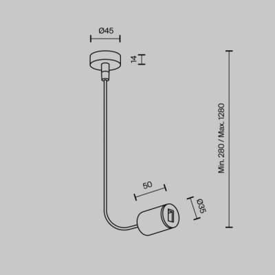 Питание боковое Maytoni Accessories for tracks Flarity TRA154C-SB1-B