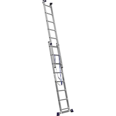 Лестница универсальная трехсекционная СИБИН число ступеней 3 х 8, алюминий, максимальная нагрузка 150 кг 38833-08