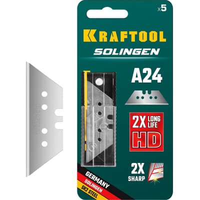 KRAFTOOL SOLINGEN А24 лезвия трапециевидные, 5 шт 09625-S5_z02
