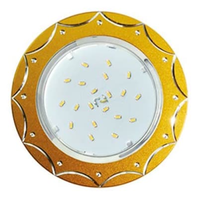 Ecola GX53 H4 DL5384 светильник встраив. без рефл. Звезда матовое Золото/Алюм 20x110 (к+) FG5384ECB