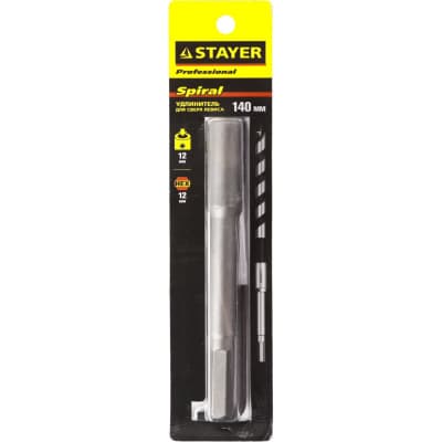 Удлинитель для сверл Левиса STAYER 140 мм, HEX 12.5 мм, 2952-12-140