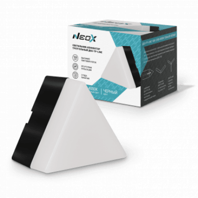 Светильник-коннектор треугольный ДБО-ТР-LINE 10Вт 230В 4000К черный NEOX 4690612039688