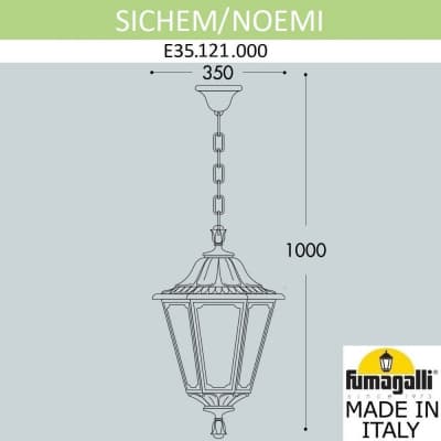 Подвесной уличный светильник FUMAGALLI SICHEM/NOEMI E35.121.000.WYH27
