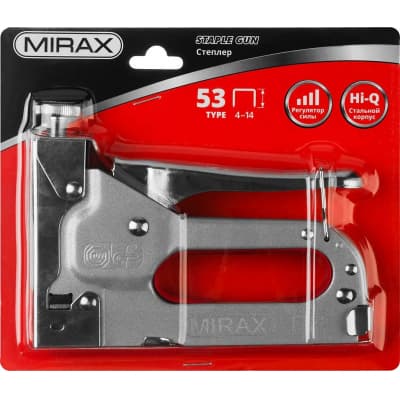 Степлер с регулировкой силы удара MIRAX скобы 53 3144