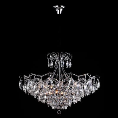 Люстра хрустальная Eurosvet Crystal 10080/12 хром/прозрачный хрусталь Strotskis