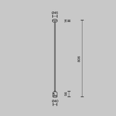 Крепление потолочное Maytoni Accessories for tracks Flarity TRA159С-IPCL1-BS