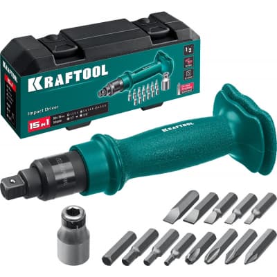 ID-15 отвертка ударно-поворотная 15 предм, KRAFTOOL 25550-H10_z01