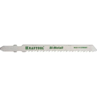 Полотна для лобзика KRAFTOOL по мягкому металлу Bi-Met, EU-хвост., шаг 3 мм, 75 мм, 2 шт. 159556-3