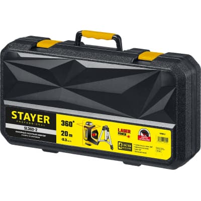STAYER SL360-2 нивелир лазерный, крест + 360°, штатив, кейс 34962-2