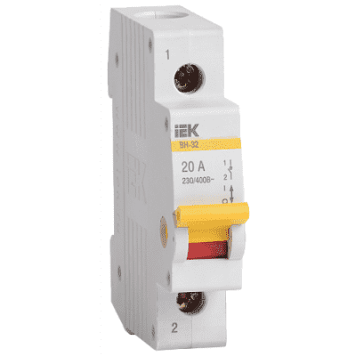 Выключатель нагрузки (мини-рубильник IEK) ВН-32 1Р 40А MNV10-1-040