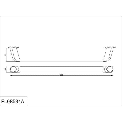 Полотенцедержатель 60 см RUSH Flores (FL08531A)