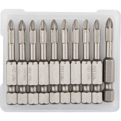 Кованые профессиональные биты KRAFTOOL PZ1, 50 мм, 10 шт 26123-1-50-10