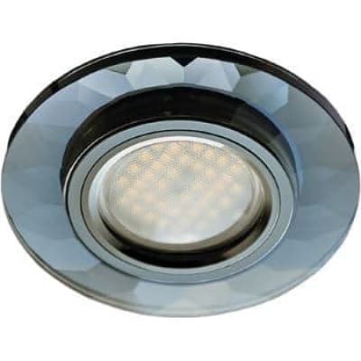 Встраиваемый светильник Ecola MR16 DL1654 GU5.3 Glass черный хром/черный FB1654EFF