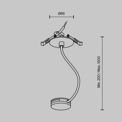 Коннектор питания встраиваемый Maytoni Accessories for system Parity TRA130RWC-2B