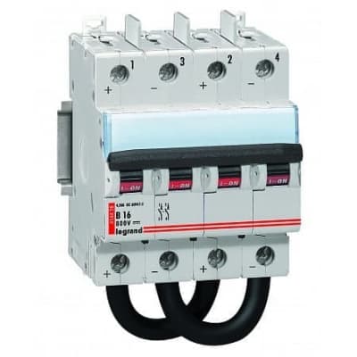 Legrand Автоматический выключатель постоянного тока 800В 16А 2 защищенных полюса 4 мод 414428