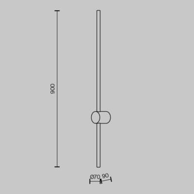 Настенный светильник Maytoni Light stick MOD237WL-L11BS3K