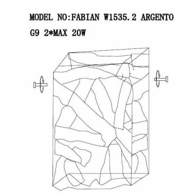 Настенный светильник Fabian FABIAN W1535.2 ARGENTO Lucia Tucci
