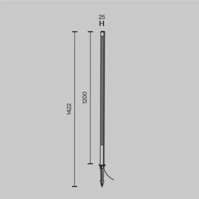 Грунтовый светильник Maytoni Pole O440FL-L18GF3K
