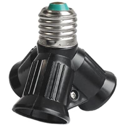Переходник Ecola base  с цоколя E27 на 3хE27 Черный A7W37BEAY