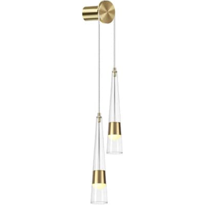 Бра Odeon Light Lump 5043/24WL глянц.золото/прозрачный/металл/стекло LED 24W 3000K 2536Лм