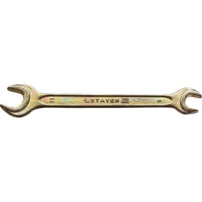Гаечный ключ рожковый STAYER 9х11 мм, оцинкованный 27038-09-11