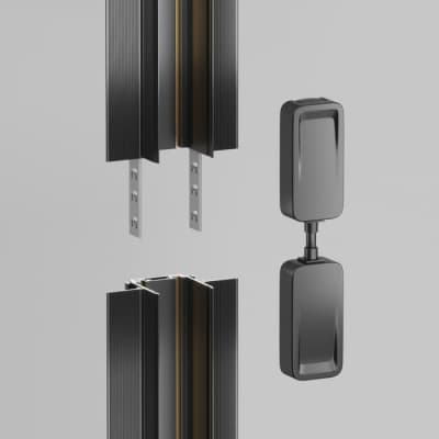 Прямой коннектор питания Maytoni Magnetic track system Radity TRA084C-B-12