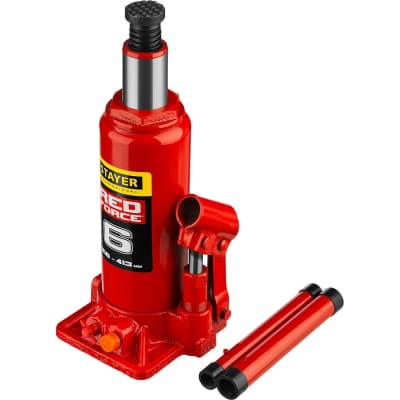 Домкрат бутылочный гидравлический RED FORCE STAYER 6т, 216-413 мм 43160-6_z01