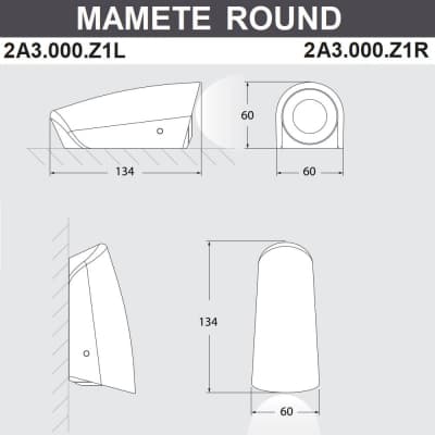 Фасадный светильник FUMAGALLI MAMETE ROUND 2A3.000.000.WXZ1L