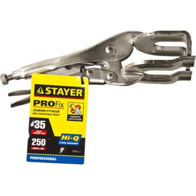 Зажим ручной сварщика STAYER 250 мм, CrV 22470_z01