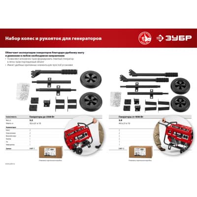 СБ-7000 бензиновый генератор, 7000 Вт, ЗУБР СБ-7000
