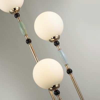 Торшер Odeon Light Palle 5405/3F золотой/корич./голубой/зеленый/белый матов./металл/керамика/стекло E14 3*40W