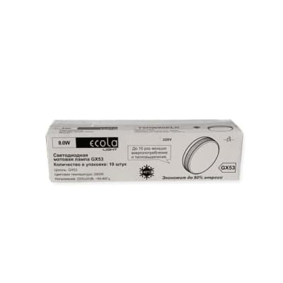 Лампа светодиодная Ecola Light GX53 LED 8W Tablet 2800K T5DW80ELC