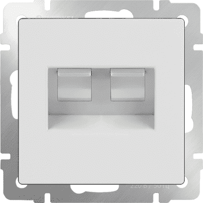 Розетка компьютерная двойная Ethernet RJ-45 Werkel белая W1181101