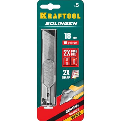 KRAFTOOL SOLINGEN 18 мм лезвия сегментированные, 15 сегментов, 5 шт 09606-18-S5_z02