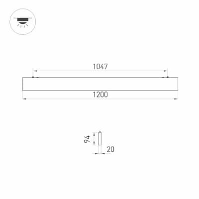 Подвесной светильник Arlight LINEAIR FLAT 031530