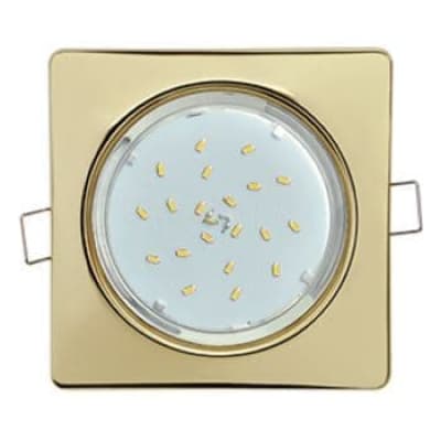 Встраиваемый светильник Ecola GX53 H4 Square Open Edge золото FG53N4ECB