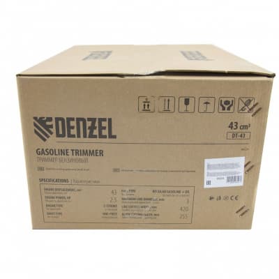 Триммер бензиновый DT 43, 43 см3, 2,5 л. с, неразъемная штанга, состоит из 2 частей Denzel 96224