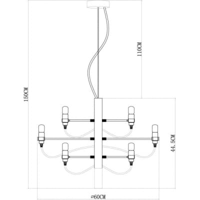 Подвесная люстра Divinare Molto 8030/17 LM-18