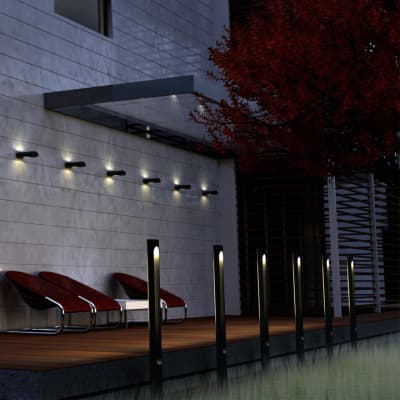 Светильник ландшафтный настенный светодиодный IP65 LED 4000K 12W 220-240V KAIMAS 358584 STREET NT21 000 белый  NOVOTECH KAIMAS 358584