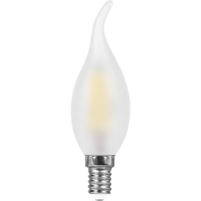 Лампа светодиодная филамент FERON LB-74, C35T (свеча на ветру), 9W 230V E14 4000К 25961