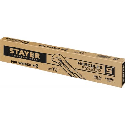 STAYER HERCULES-S, №2, ключ трубный, изогнутые губки 27311-2_z01