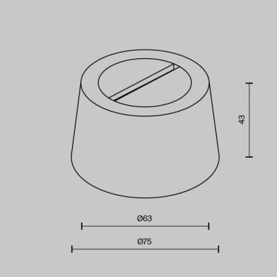 Потолочная чаша накладная с коннектором питания Maytoni Accessories for system Parity TRA130RSC-1B